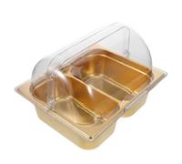 Récipient Alimentaire en Acier Inoxydable à Double Compartiment pour | Plaque de Restauration Métallique, Usage Traiteur et Restaurant, Séparation des Aliments, Coloris Or