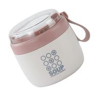 Récipient alimentaire isolé | 700 ml Pichet isotherme en acier inoxydable | Récipient anti-fuite pour soupe avec cuillère pour , école, tout-petits, adultes, maternelle, adolescents, bureau