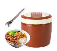 Récipient alimentaire isotherme - 1,2 L - Large ouverture - Étanche - Avec cuillère et sac - Pour le camping, le pique-nique, la mer, la plage, la randonnée, l'escalade, les voyages, l'été, le travail
