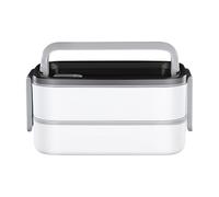 Récipient alimentaire isotherme en acier inoxydable, boîte alimentaire à 2 couches avec poignée, bol à salade, étui étanche pour adultes, voyage, collation, salade