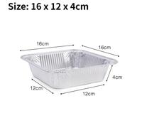 Récipient Alimentaire Jetable En Aluminium,Plateau En Aluminium De Forme Carrée,Accessoires Pour Barbecue,Couvercle,Boîte À Déjeuner,Fournitures De Cuisine,10 Pièces.10Pcs-A