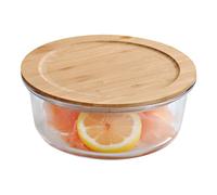 Récipient Alimentaire Verre avec Couvercle Bambou 17x7 CM KESPER - Fruit Cookies
