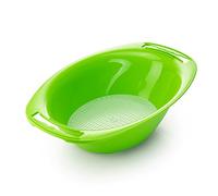 Récipient avec Passoire pour Mandolines Börner Vital, V5, V6 • Bol Collecteur pour Mandoline en V • Saladier • Plateau de Récupération pour Légumes Coupés • Couleur Accessoire: Vert