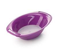 Récipient avec Passoire pour Mandolines Börner Vital, V5, V6 • Bol Collecteur pour Mandoline en V • Saladier • Plateau de Récupération pour Légumes Coupés • Couleur Accessoire: Violet