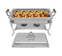 Récipient chauffant en acier inoxydable Chafing Dish carré Chauffe-plats Isolation alimentaire
