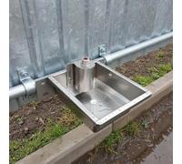 Récipient d'Abreuvement Animaux Ferme en INOX avec Valve Flottante Bol Eau Automatique Système Drainage Entretien Simple Adapté Bovins Chevaux Moutons Chèvres, Color to 2