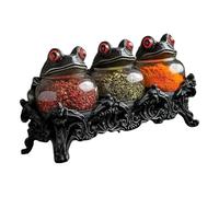 Récipient d'assaisonnement en forme de grenouille - Organisation de bonbons apothicaire, fonctionnel, couvercle de bocal en verre pour cuisine, garde-manger, comptoir, cuisine, garde-manger, maison