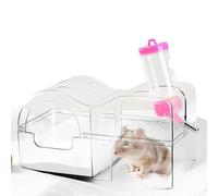 Récipient de bain de sable pour hamster - Facile à nettoyer - Bol de bain - Accessoire de cage pour hamster nain, chinchilla, cochon d'Inde, petits animaux