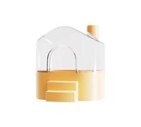 Récipient de bain de sable transparent pour hamster - Favorise le comportement de nettoyage naturel - Enrichissement de l'habitat - Récipient de bain de sable pour hamster