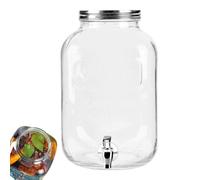 Récipient de boisson personnalisé, distributeur de boissons - Distributeur de boisson de 4 L complété par un couvercle en métal robuste et un support en fer stent, parfait pour les mariages, les