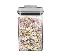 Récipient de céréales - 4.53x4.53x2.8 pouces Pot de rangement de cuisine pour le riz, nourriture pour animaux de compagnie, fruits séchés, collations et thé en vrac, organisateur de -manger empil