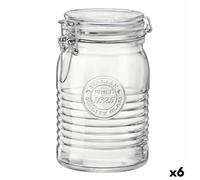 Récipient De Conservation Des Aliments Bormioli Rocco Officina Transparent Verre (6 Unités) (1,15 L)
