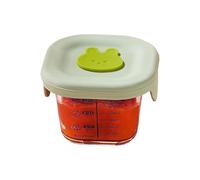 Récipient De Conservation Des Aliments - Verre Silicone 10x7,5 Cm | Boîte De Conservation Des Aliments | Pot À Collation Pour Cuisine, Garde-manger, Boîte À Déjeuner, Préparation De Repas, Fruits, Noi