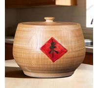 Récipient de conservation en céramique pour riz hermétique avec couvercle pour farine, noix, biscuits, céréales, grains de café