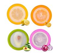 Récipient de conservation en silicone - Réutilisable avec couvercle - Boîte flexible et résistante aux fuites - Support pour fruits coupés comme les baies d'agrumes ou idéal pour le réfrigérateur