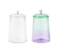 Récipient de conservation en verre vert avec couvercle hermétique sécurisé pour une fraîcheur à long terme du riz, des lentilles, de l'avoine, du pop-corn et des fournitures de pâtisserie (9 L)