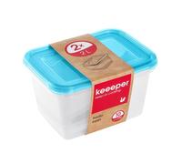 keeeper Boîtes de conservation congélation - Lot de 2 grandes 2 litres - Bleu