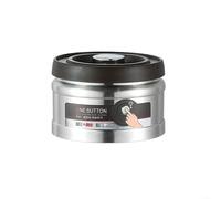 Récipient de conservation sous vide pour grains de café avec construction en acier inoxydable et pression pour une fraîcheur prolongée (argent, 750 ml)