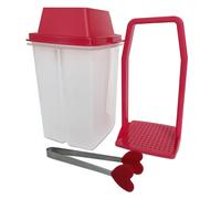 Recipient de cornichon MWNXIA avec recipient Jalapenos Jalapenos Jalapenos | Pot de cornichon avec casse-tete | Sans BPA complet avec tong (rouge