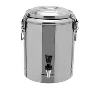 Récipient de maintien au chaud, seau de 20/40 l, en acier inoxydable, distributeur de boissons froides, seau isotherme en acier inoxydable, chauffe-plats, récipient isotherme avec couvercle, argenté