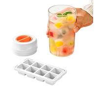 Récipient De Moule À Glace De Cocktail-boîte De Rangement De Machine À Glaçons, Plateau De Moule À Glace En Silicone Réutilisable Sans Contact, Organisateur De Stockage De Glasce De