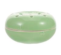 Récipient de Moxibustion Portable en Céramique pour Bureau et Voyage | Chaleur Uniforme, Résistance Thermique, Design Surround, Vert Clair