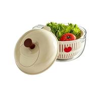 Récipient de nettoyage à manivelle - Laveur de baies et de légumes - Pour produits frais, salades, baies, cuisine à la maison, maison de campagne, camping, pique-nique