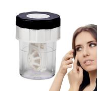 Récipient de nettoyage pour lentilles de contact,étui de nettoyage pour lentilles de contact - Rondelle de nettoyage rotative pour lentilles de contact - Machine compacte d’entretien quotidien des len