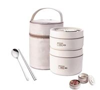 Récipient de nourriture chaude pour le déjeuner | Coffret thermique à, boîte à avec sac à et ustensiles, conteneur à déjeuner à compartiment à l'épreuve des fuites pour adultes