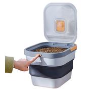 Récipient de nourriture pliable pour animaux - 33,5 x 28,5 x 24,5 cm, boîte de rangement hermétique avec couvercle | Parfait pour les aliments pour chiens et chats, friandises, granulés, riz, farine