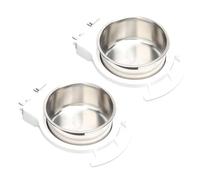 Récipient De Nourriture Pour Oiseaux En Polystyrène Et Métal Immunisé Contre L'oxydation Pour Plusieurs Plumes D'animaux De Compagnie Mettant Évidence Une Installation Simple Et Un Bol Sanitaire