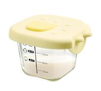 Récipient de préparation des dinosaures - Couvercle avec joint étanche - Bac à goûter de 230 ml - Portion de sevrage transparente - En borosilicate resis