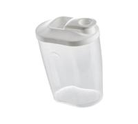 Récipient de rangement alimentaire avec couvercle hermétique et bec verseur facile à verser - Multifonction - Organisateur de garde-manger pour spaghetti, produits secs, noix, pâtes (blanc, grand)