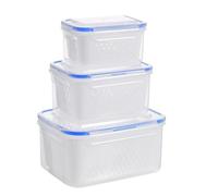 Récipient de rangement alimentaire de cuisine | Poubelle transparente et respirante avec couvercle | pour réfrigérateur, déjeuner, préparation des repas, cuisine, garde-manger, cuisine, maison, salle