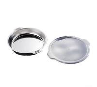 Récipient de rangement alimentaire rond en acier inoxydable avec couvercle, boîte de pique-nique et plateau à croustiller, design sécurisé anti-fuite pour la fraîcheur, peu encombrant, empilable pour