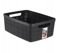 Récipient de rangement en jute Curver de 5 L, anthracite