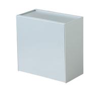 Récipient de rangement mural, en ABS, 17 x 9,2 x 17 cm, résistant à la poussière, porte-bidon demi-couvercle et support mural, rangement pour salle de bain, cuisine, chambre à coucher, téléphone