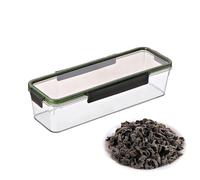 Récipient de rangement pour pâtes - Boîte de rangement pour spaghettis en verre hermétique avec couvercle en bambou