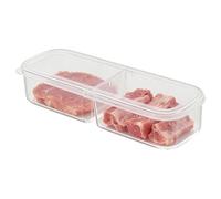 Récipient de réfrigérateur empilable-couvercle de boîte de rangement, organisateur d'aliments divisé avec un Design clair, compartiments peu encombrants pour poubelle de cuisine, accessoire de garde-m