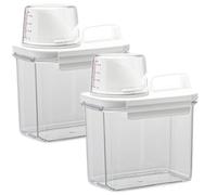 Récipient de riz, 2pcs 1100 ml Conteneur de rangement céréales étanche à l'air avec tasse à mesurer et bel vers