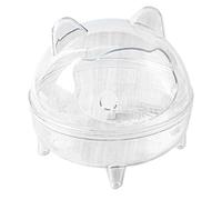 Récipient de sable de hamster - Accessoire de salle de bain chinchilla, boîte de nettoyage Gerbil | Design transparent haute capacité détachable, bain d'ours doré anti-déversement pour viroles