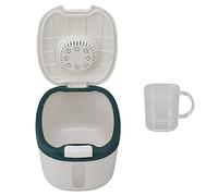 Récipient de Stockage Alimentaire Hermétique de Grande Capacité pour Riz, Avec Tasse à Mesurer, Seau à Riz Couvert (S Vert 5kg/11.0lb)