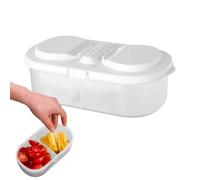 Récipient de stockage alimentaire pour réfrigérateur | Organiseur de réfrigérateur à double compartiment scellé | Bocal de cuisine avec couvercle pour fruits