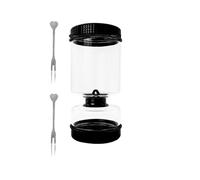 Récipient de stockage de cornichons avec passoire,Récipient de stockage de cornichons avec passoire, Récipient à cornichons en verre étanche, Pot de stockage en verre, séparateur de jus de cornichon,