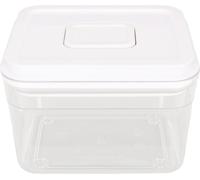 Récipient de stockage de nourriture Organisateur de nourriture étanche à l'air avec couvercle à bouton-poussoir pour les céréales, la farine de riz et la sauce 1000ML Transparent