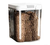 Récipient de stockage de nourriture pour animaux de compagnie avec tasse à | Matériau en silicone ABS avec joint multicouche, corps transparent et couvercle à bouton-poussoir conçu pour les chiens