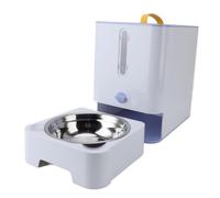 Récipient de Stockage de Nourriture pour Chien, Récipient de Nourriture pour Chat, Bac à Nourriture pour Chien avec Bol en Acier Inoxydable, Bac à Friandises pour Chien et Chat,