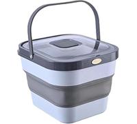 Récipient De Stockage De Nourriture pour Chien,récipients De Nourriture pour Chiens De 20 LB Grands Bacs De Stockage De Grains Pliables avec Ouverture Automatique du Couver, Grey