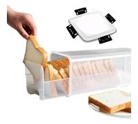 Récipient De Stockage De Pain14x34 Cm - Boîte À Hermétique Transparente Avec Couvercle, Crackers Boîte Hermétique Alimentaire, Distributeur De Pain Perdu Transparent, Pour Toast Et Biscuits