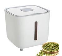 Récipient de stockage de riz hermétique de 10 kg - Seau alimentaire empilable de haute capacité avec couvercle | Rangement de cuisine résistant à l'humidité résistant aux insectes, adapté aux grains